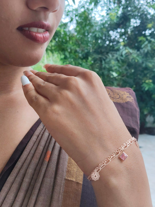 LilacWhim Budget Friendly Rose Gold Finished Simple and cute Bracelet