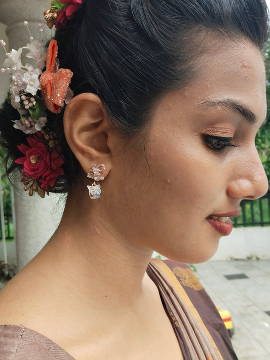 Dewdrop Dance Premium Quality Budget Friendly Floral Design Western Earring in 2 variant