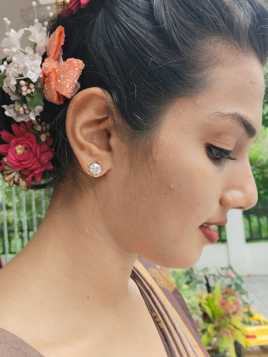 Icy Bloom Premium Quality 18k Gold Plated Light weighted Cute Western Earring