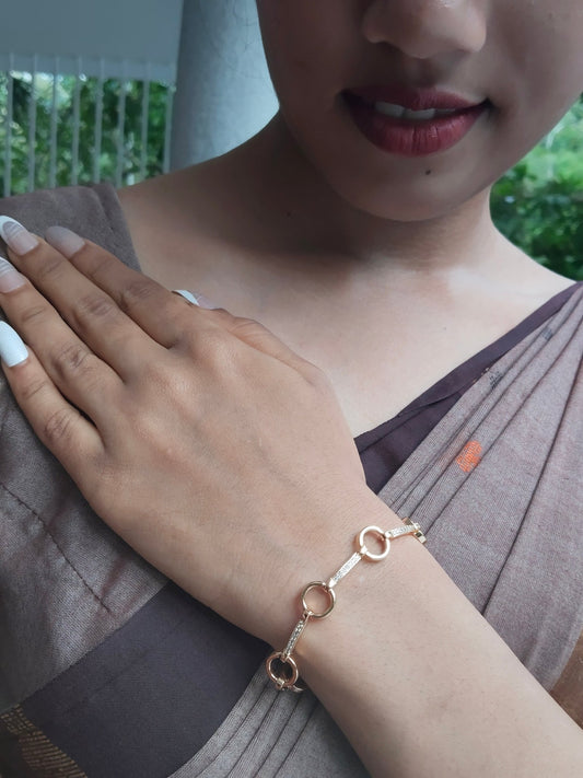 LuminChain Premium Quality 22k Gold Plated Budget Friendly Trendy and Stylish Bracelet