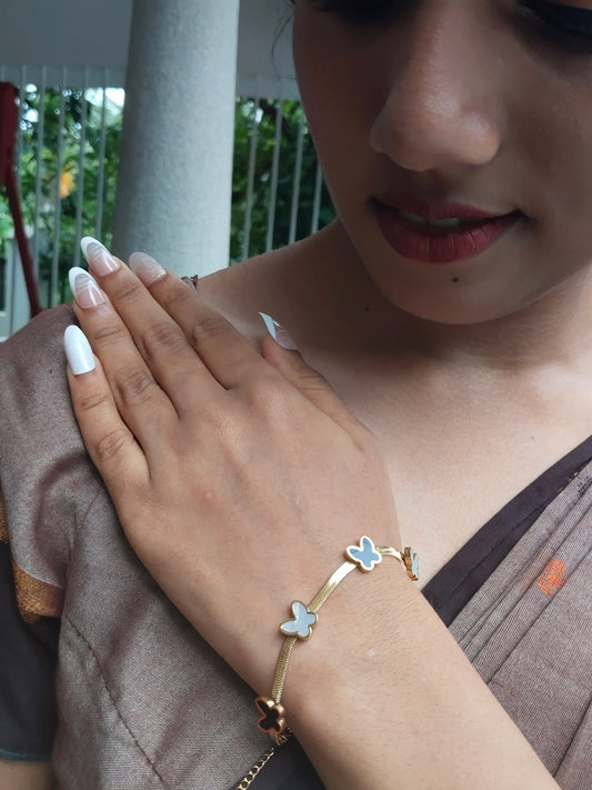 ButterGleam Premium Quality 22k Gold Plated Budget Friendly Trendy and Stylish Bracelet