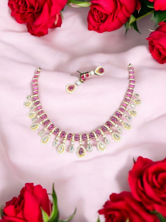 Ratna Tara Premium Elegant Stoned Necklace Set