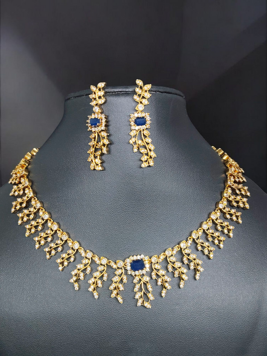 Rajnayana Premium Quality Beautiful AD Stoned Necklace Set