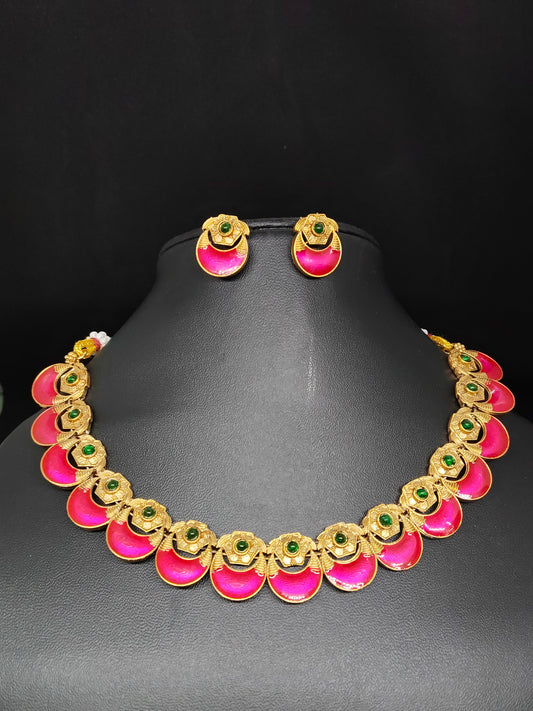 Kavya Tara Trendy and Traditional Necklace Set for Onam