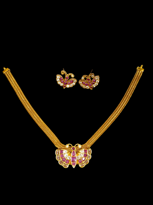 Varnapakshi Trendy Butterfly Designed Traditional Choker Set
