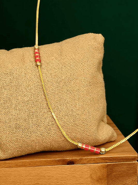 Roohini Premium Quality Budget Friendly Daily Wear Coral Stoned Simple and Elegant Chain