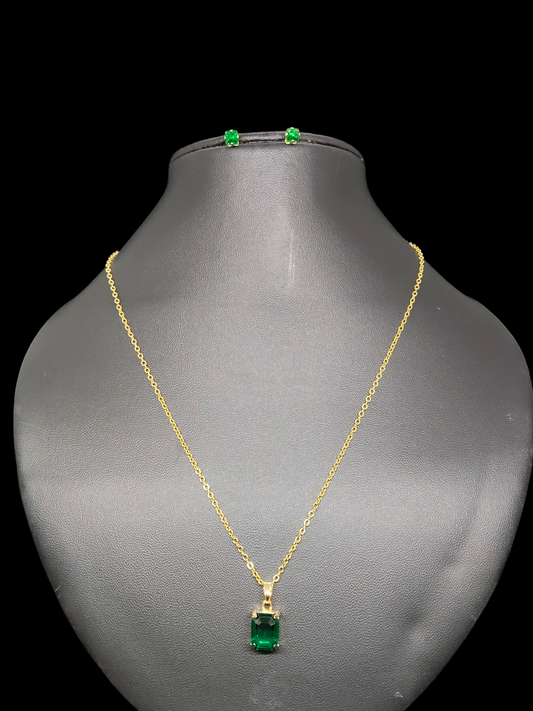 Harineela Budget Friendly Gold Plated Simple and Elegant Western Chain and Earring Combo Set