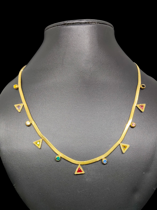 TrikonaRatna Premium Quality Budget Friendly 22k Gold Plated Trendy and Elegant Western Chain