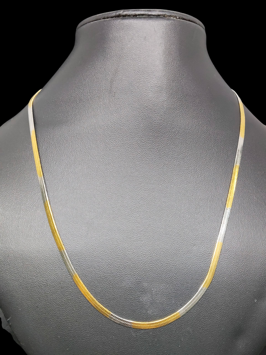 Ratnachhanda Premium Quality Budget Friendly Gold and White Gold Plated Trendy and Elegant Western Chain for Daily Use