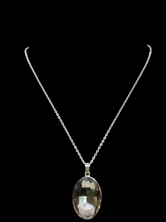 Crystal Grace Silver Plated Premium Quality Simple and Stylish Western Chain with Pendant