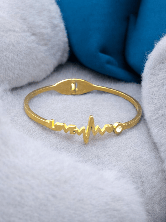 Pulse of Love Premium Quality Budget Friendly Anti-Tarnished Openable Free Size Kada Bangle