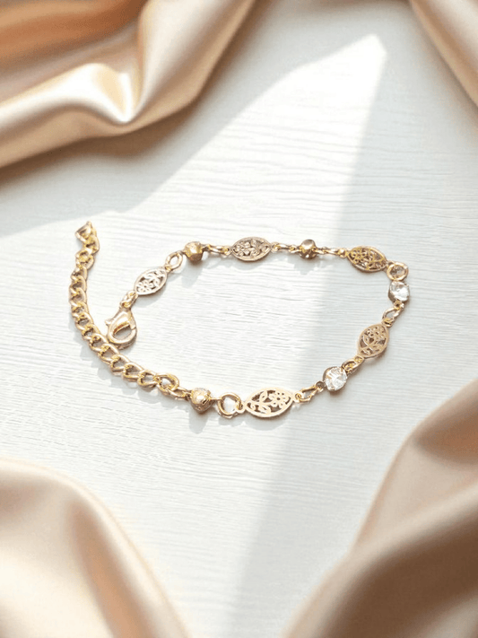 Golden Filigree Budget Friendly Daily Wear 18k Gold Plated Stylish and Trendy Bracelet