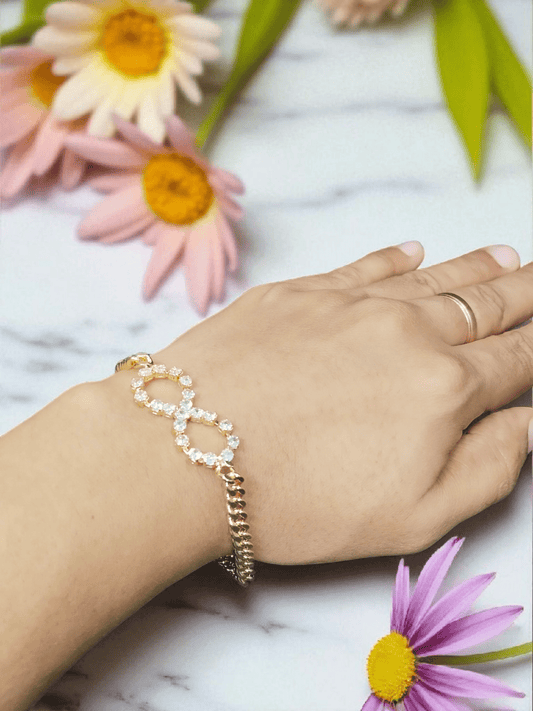 Infinity Glint Premium Quality 22k Gold Plated Budget Friendly Trendy and Stylish Bracelet