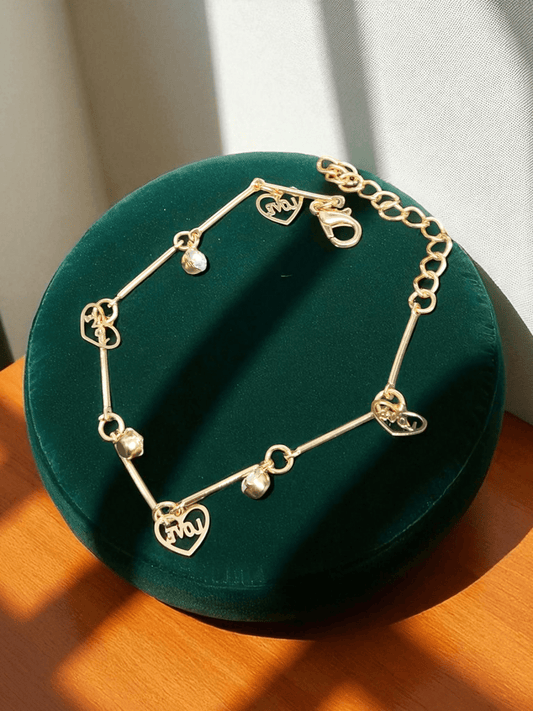 Charm of Love Budget Friendly Daily Wear 18k Gold Plated Stylish and Trendy Bracelet