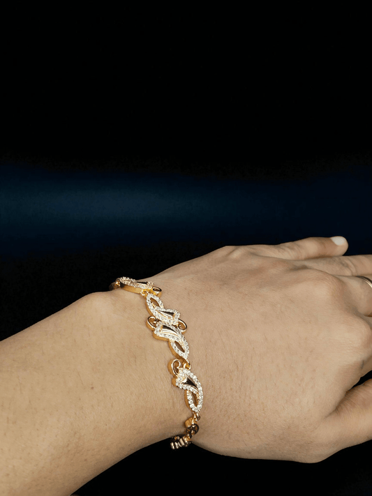 Royal Flutter Premium Quality Trendy and Stylish 18k Gold Plated Designer Bracelet