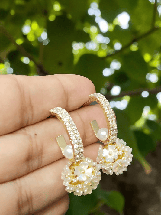 PearlBlossom Premium Quality Floral Designed Western Earring
