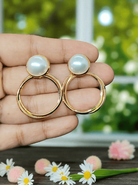 Orbit Pearl Budget Friendly Trendy and Stylish Western Hoop Earring
