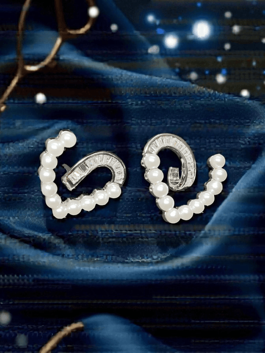 Starlit Curl Budget Friendly Trendy and Elegant Pearl Western Earring