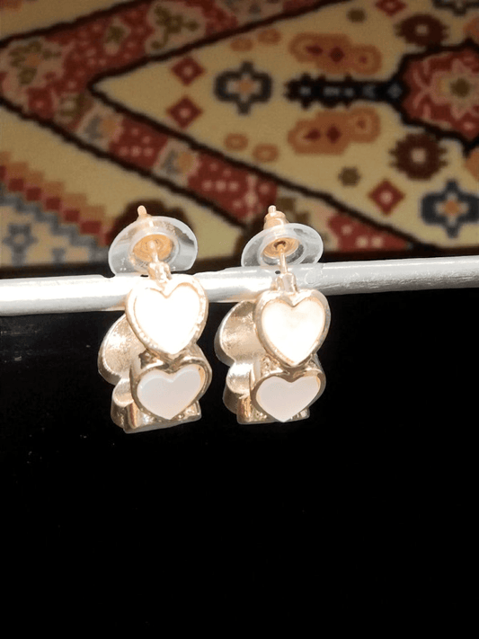 Blush Hearts Budget Friendly Rose Gold Finish Simple and Stylish Mat Earring