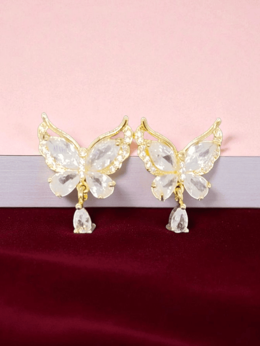 DiamondWinglet Premium Quality Budget Friendly AD Stoned Trendy and Stylish Statement Earring