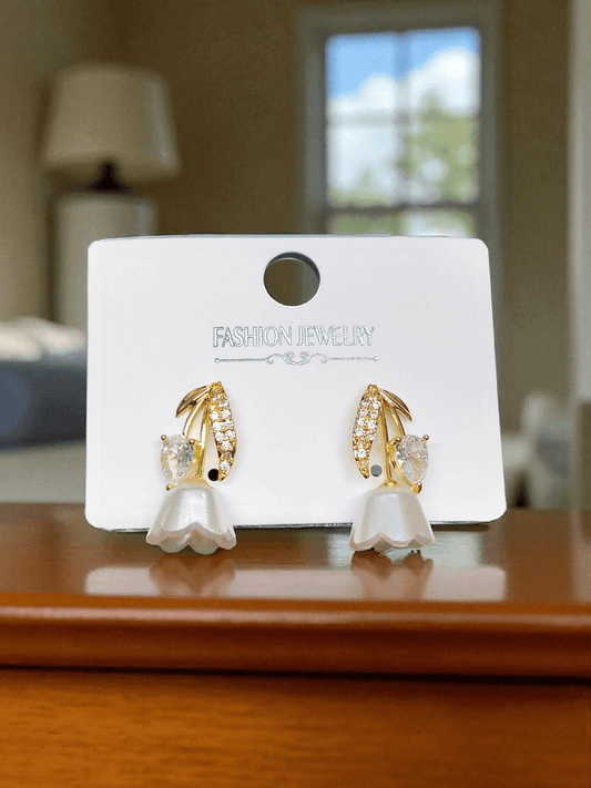 SereniFlora Premium Quality Budget Friendly AD Stoned Trendy and Stylish Statement Earring