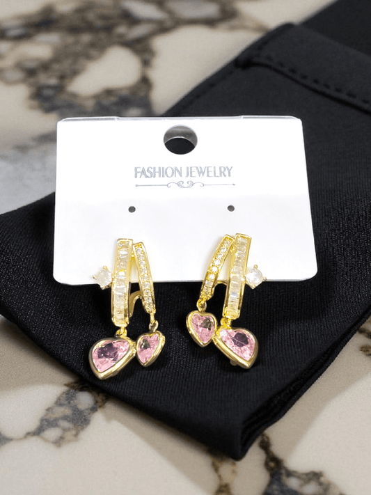 RoséHearts Premium Quality Budget Friendly Stoned Trendy and Stylish Statement Earring