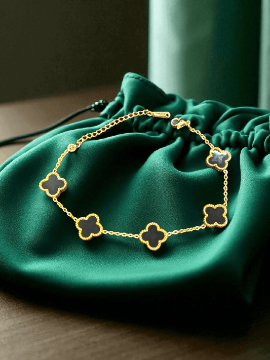Noir Clover Premium Quality 22K Gold Plated Trendy and Stylish Bracelet