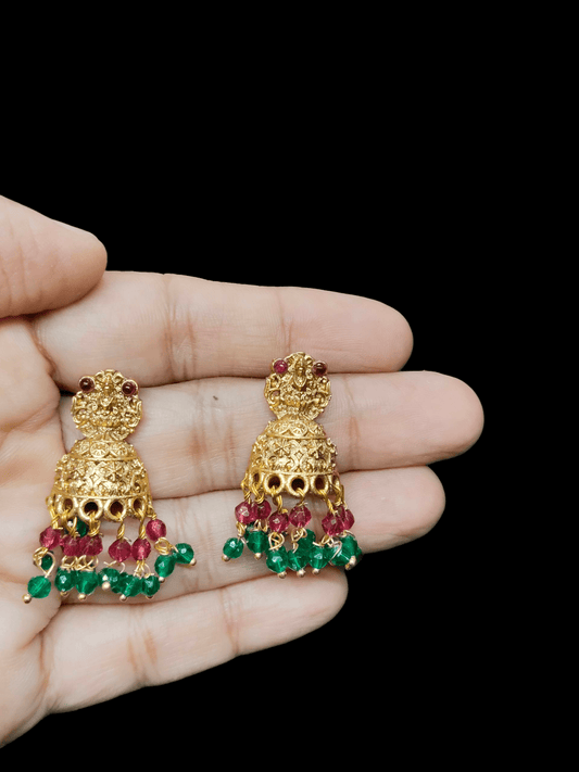Anaya Drops Premium Quality Multi Color Light Weight Gold Plated Half Jhumka