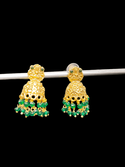 Nitya Pearls Premium Quality Light Weight 22k Gold Plated Half Jhumka