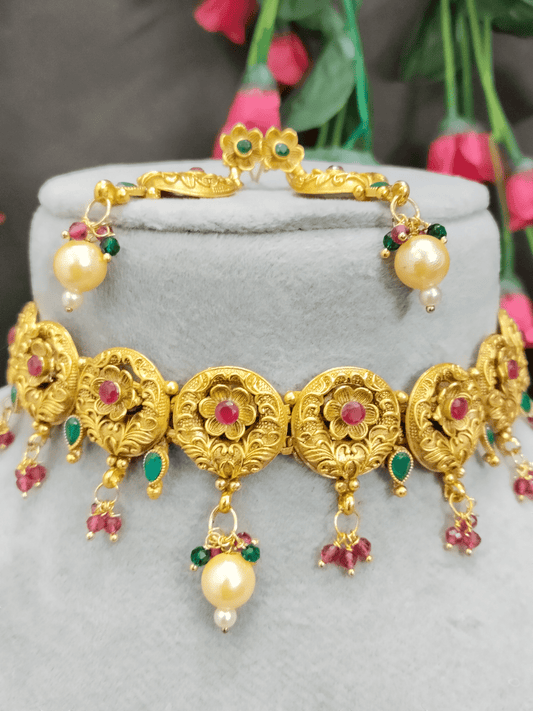 Hemavati Heritage Premium Quality Mat finish Choker Set