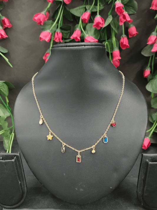 Candy Charm Multi Color Stoned Premium Quality Simple Western Chain