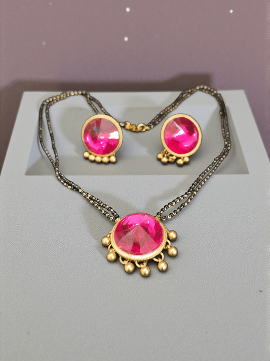 Aarohi Emerald Budget Friendly Traditional Ratna Mangalsutra Combo Set