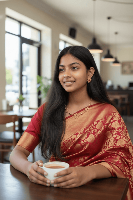 Sanjog Gold Plated Mat finish 22k Gold Plated Choker Set