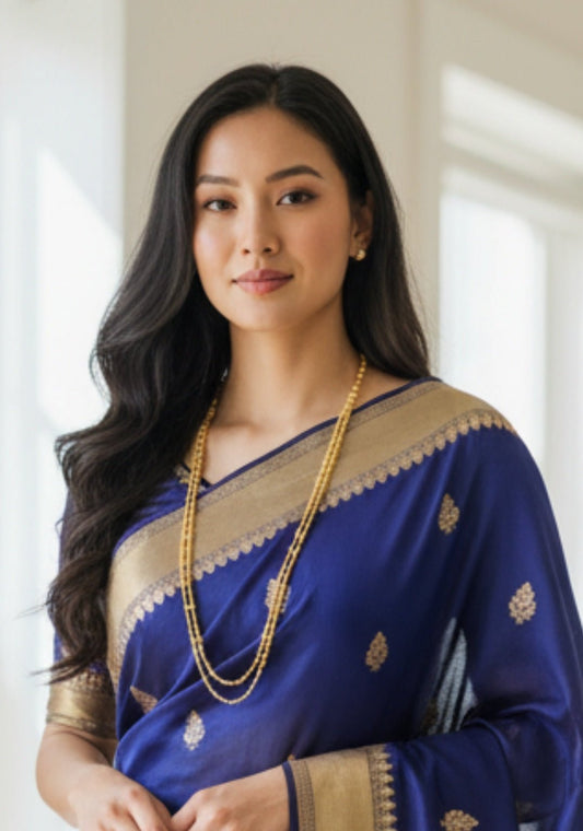 Fancy Budget Friendly Traditional and Elegant 2 Layer Gold plated Ball Necklace