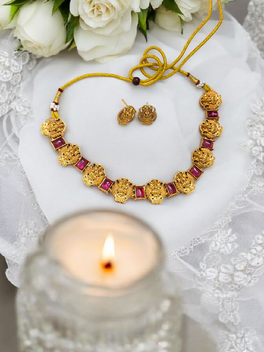 Divya Mohini Traditional Antique Beautiful Choker Set