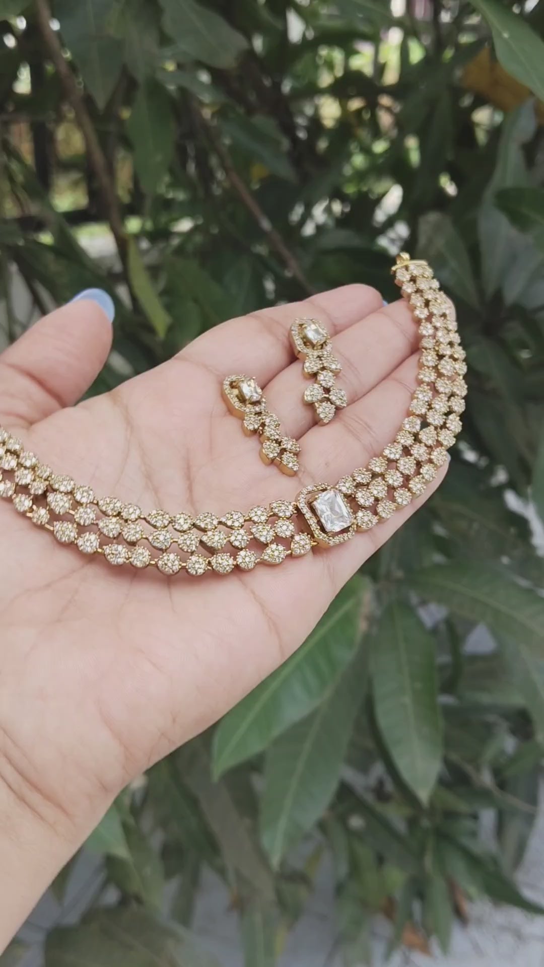 Manimanjari Premium Quality Interchangeable AD Stoned Necklace Set with 5 colors of Stones